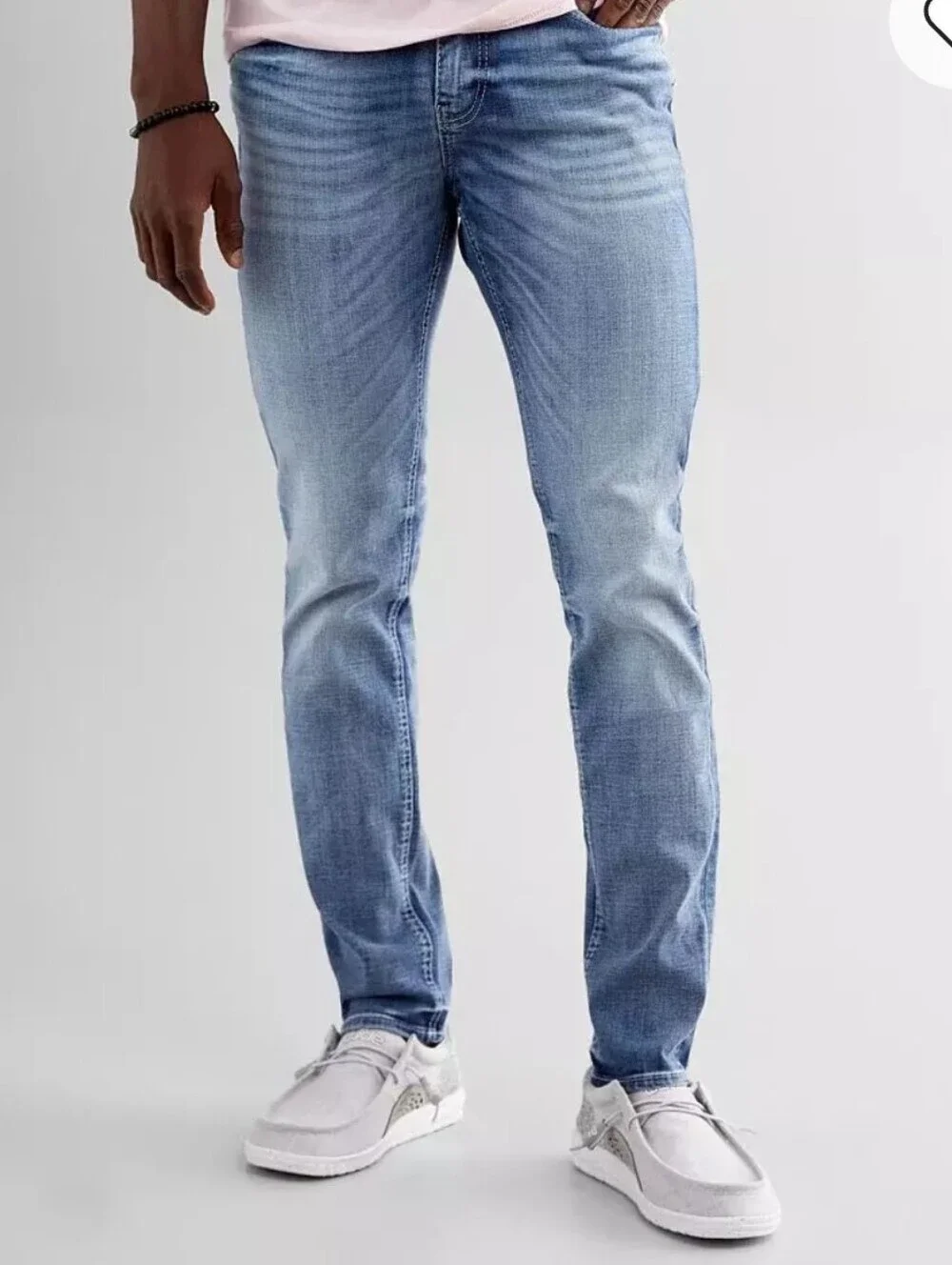 BKE Alec Skinny Jeans Men's 29 X 30 Blue Faded Wash Denim Tapered Leg Casual